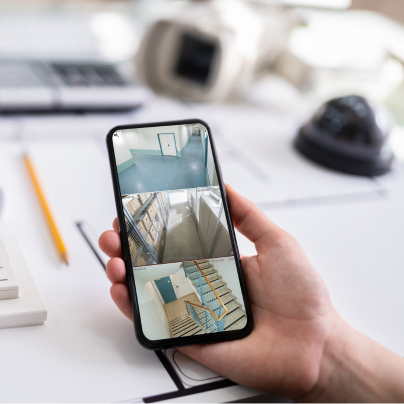 Waco security camera feed on cell phone